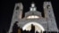 Montenegro -- Members and believers of Serbian Orthodox Church (SPC) in Montenegro in front of the Cathedral of the Resurrection of Christ, in Podgorica, January 9, 2020.