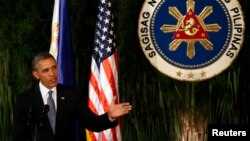 Обама жаңы санкциялар тууралуу Маниладагы маалымат жыйынында билдирди, 28-апрель, 2014