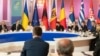 Președintele sârb Al. Vucic (al doilea din stânga) lângă președinta Maia Sandu la summitul Ucraina-Europa de Sud-Est de la Kiev, pe 15 iulie 2026. 