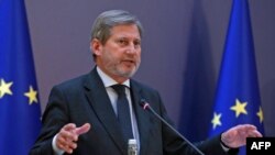 EU enlargement commissioner Johannes Hahn