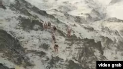 تصویری برگرفته از ویدئویی که ادعا می‌شود نیروهای فاطمیون را در حال ورود به ایران نشان می‌دهد
