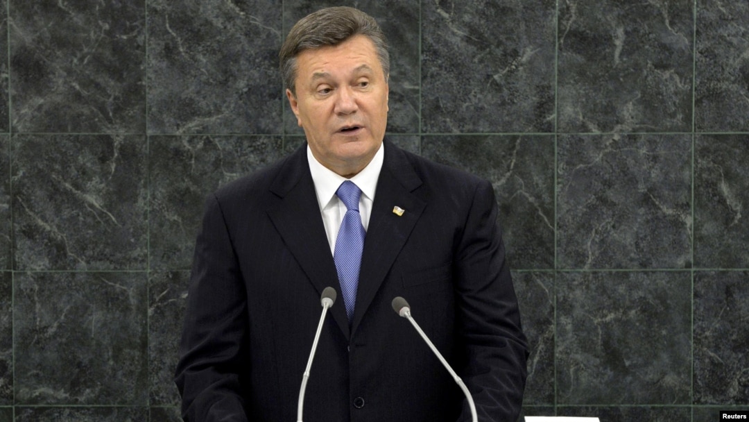 Ukrainian President Viktor Yanukovych during his address last month at the 68th United Nations General Assembly at UN headquarters in New York