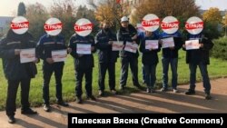 Пікет у Мазыры 27 кастрычніка