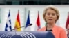 Președinta Comisiei Europene în timpul dezbaterii moțiunii de cenzură în Parlamentul European. 7 iulie 2025. 