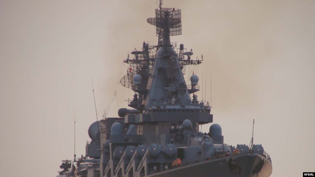 The "Moskva" returning to Sevastopol on August 23