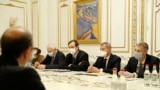 The US and French co-chairs of the OSCE Minsk Group and other diplomats meet with Armenian Prime Minister Nikol Pashinian in Yerevan in December 2020.