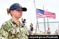 Nava militară americană USS «Ross» în timpul manevrelor Sea Breeze-2021