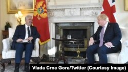 Zdravko Krivokapić i Boris Johnson, London, 7. juli 2021.