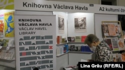 Standul dedicat lui Vaclav Havel la Târgul de Carte și Festivalul Literar de la Praga 2021.