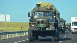 Колонна российской военной техники в Крыму, иллюстративное фото