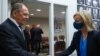 Russian Foreign Minister Sergei Lavrov (left) and U.K. Foreign Secretary Elizabeth Truss meet on the sidelines of the UN General Assembly in New York in September.