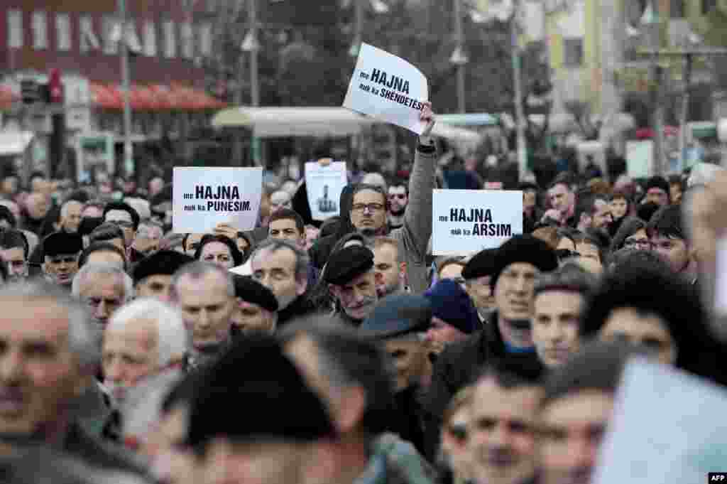 Kosovo - Protesti u Prištini, 13. mart 2013. Foto: AFP / Armend Nimani 