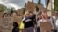 Ukraine -- protests against firing of defense minister
