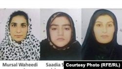 The three Afghan female journalists of Enikass Radio Television Network who were shot dead in Jalalabad on March 2.