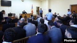 Armenia - Judge Hakob Manukian begins the trial of Catholicos Garegin II, Vagharshapat, August 7, 2026.
