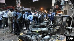 На місці одного з вибухів у Хайдарабаді, 21 лютого 2013 року