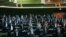 Parliament MPs listen to the speech of Supreme Leader, Ayatollah Ali Khamenei, on Sunday, July 12, 2020. 