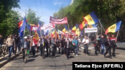 Protest antiguvernamental al Platformei DA la Chișinău