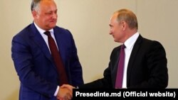 La una din întîlnirile Igor Dodon-Vladimir Putin, la Soci