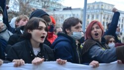 Акция протеста в Краснодаре 23 января 2021 года