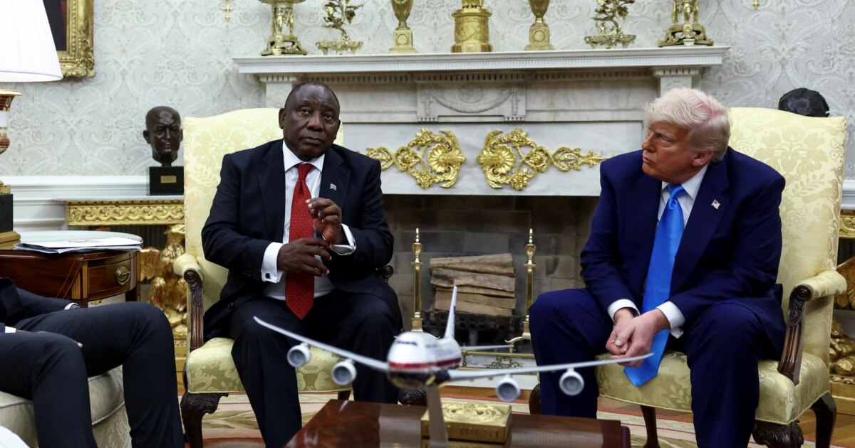 ტრამპმა სამხრეთ აფრიკის რესპუბლიკის პრეზიდენტს ბრალდებებით უმასპინძლა
