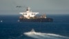 Supertanker Adrian Darya hosting an Iranian flag is seen on the water in the British territory of Gibraltar, August 18, 2019