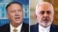 A combo photo of U.S. Secretary of State Mike Pompeo (left) and Iranian Foreign Minister Mohammad Javad Zarif.