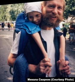 Із сином Андрійком у Закопаному (Польща), кінець 1990-х років