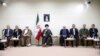 IRAN -- Iranian President Hassan Rohani and his cabinet meet the Supreme Leader Ayatollah Ali Khamenei (center), in Tehran, August 29, 2018