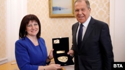 Țveta Karaiancheva cu ministrul de externe rus Sergei Lavrov la Moscova