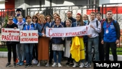 Acțiunea de protest a jurnaliștilor de la Minsk, 2 septembrie 2020