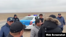 Поліція на місці проведення акції в Алматинській області Казахстану, 13 листопада 2025 року