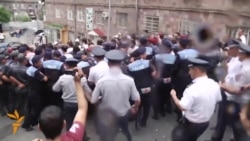 Angry Protest Against Electricity Price Hike In Armenia