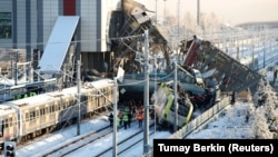 Փրկարարները վթարի վայրում, Անկարա, 13-ը դեկտեմբերի, 2018թ.