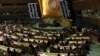 U.S. -- The voting results are displayed on the floor of the United Nations General Assembly in which the United States declaration of Jerusalem as Israel's capital was declared "null and void", in New York, December 21, 2017