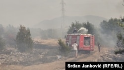 Vatrogasci na zadatku u okolini Podgorice