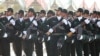 Iran -- Elite Revolutionary Guards march during an annual military parade to mark Iran's eight-year war with Iraq in Tehran, 22Sep2007