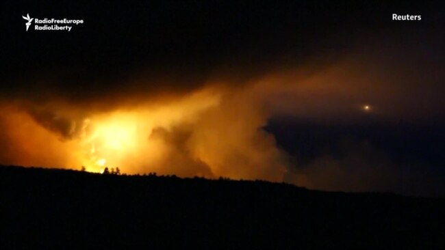 Explosions At Ukrainian Ammo Depot Light Up The Sky, Thousands Evacuated