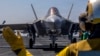 An F-35C Lightning II prepares to launch from the deck of the USS Abraham Lincoln aircraft carrier in the Arabian Sea on February 15.