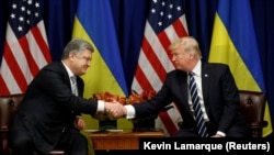 Президент України Петро Порошенко і президент США Дональд Трамп в Нью-Йорку, 21 вересня 2017 року