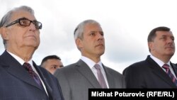 Рајко Кузмановиќ, претседател на РС, Борис Тадиќ, претседател на Србија и Мирослав Додик, премиер на РС на Пале