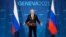 Володимир Путін на прес-конференції після зустрічі із Джо Байденом в Женеві 16 червня