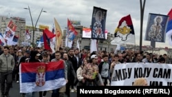 Studentski protest podrške Srbima na Kosovu, Beograd, oktobar 2025.