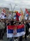 Studentët në Serbi duke protestuar në mbështetje të serbëve në Kosovë. Tetor, 2025. 