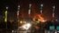 Fire rages at Tehran's Shahran oil depot after an Israeli attack on June 15. 