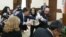 Armenia - Marina Khachatrian of the opposition Yerkir Tsirani party is confronted by pro-government members of Yerevan's municipal assembly, 13 February 2018.