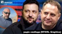 Колаж: Тімур Міндіч, Володимир Зеленський і Андрій Єрмак