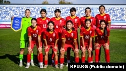 Кыргызстандын футбол боюнча 17 жашка чейинки кыздар курама командасы Ташкент шаарында. 19-сентябрь, 2026-ж.