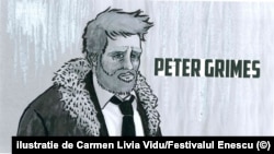 Ilustrație de Carmen Livia Vidu la Peter Grimes, pentru Festivalul Enescu