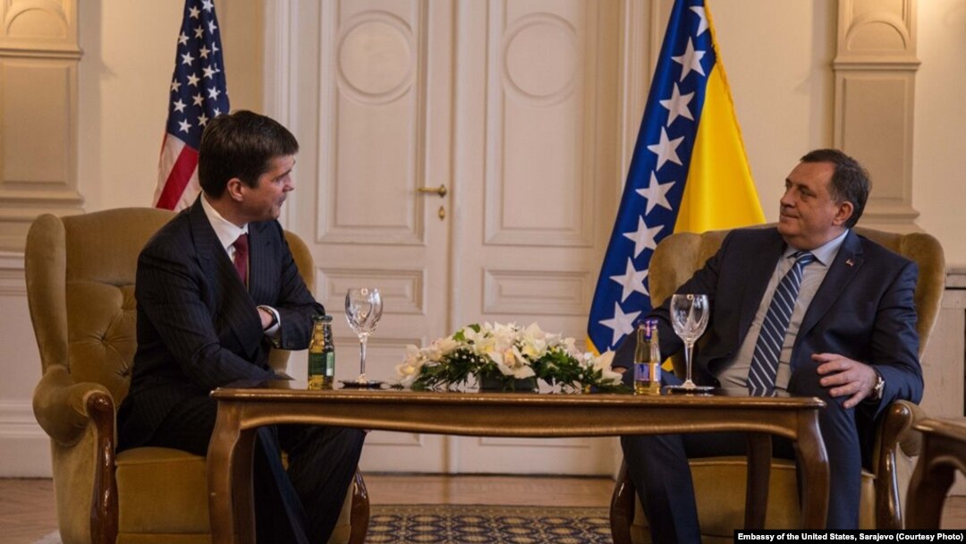 Eric George Nelson i Milorad Dodik u Predsjedništvu BiH, Sarajevo
